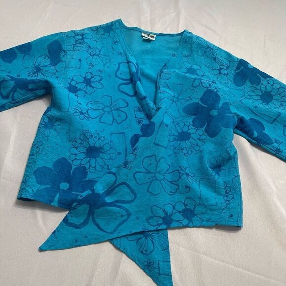 Peanut Punch Casual Wear Blue Lagenlook 2 Pc Dress Set Size Small Medium - Picture 14 of 15